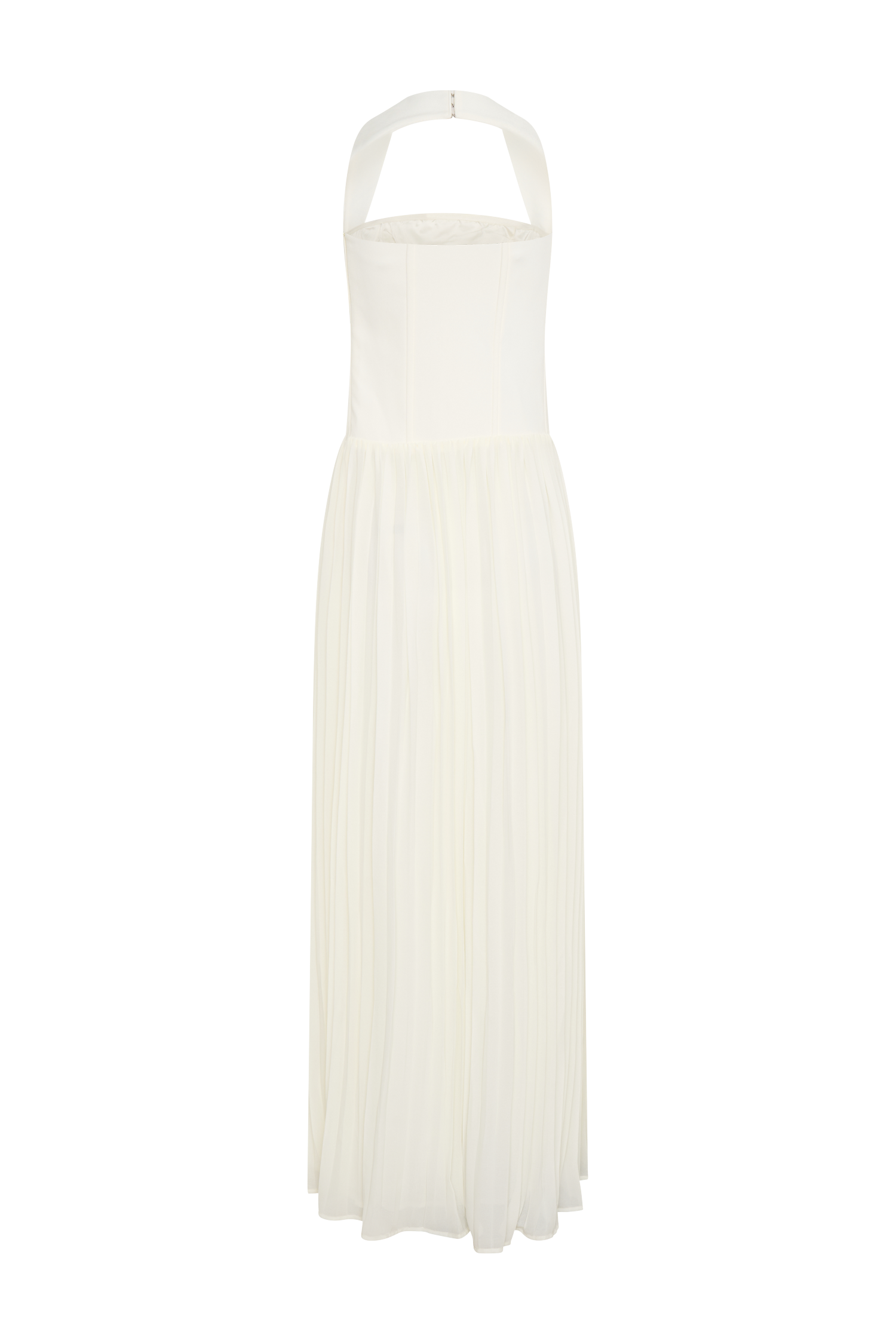 Stacie Pleated Halter Maxi Dress