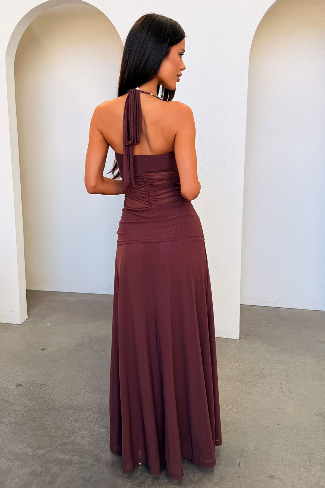 Gabrielle Mesh Maxi Dress