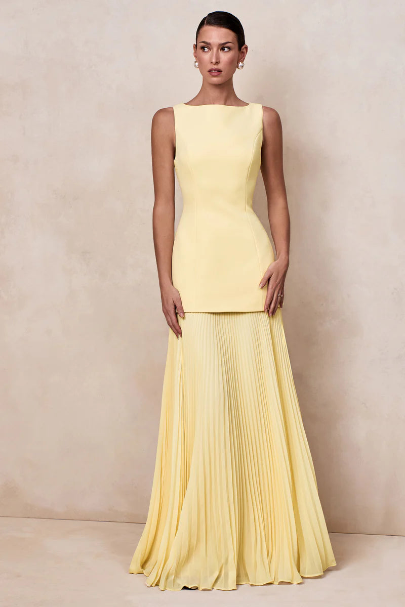 Hadley Boat-Neck Maxi Dress With Drop-Waist