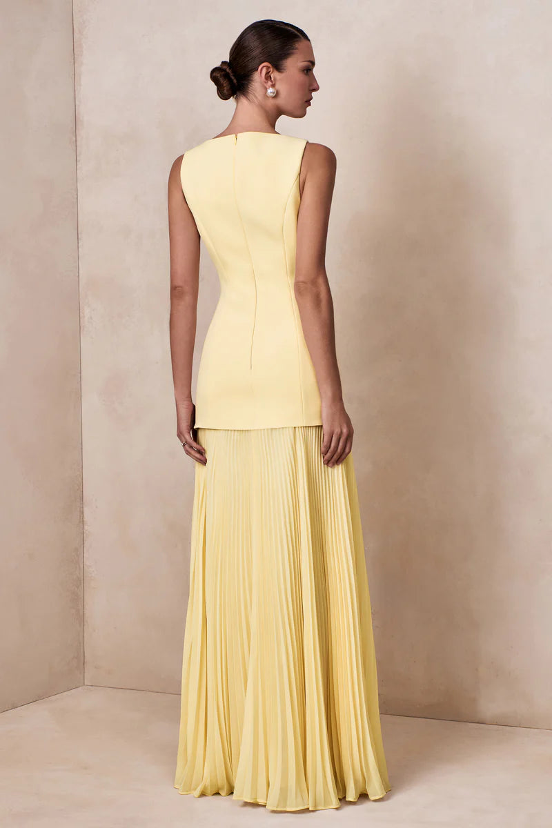 Hadley Boat-Neck Maxi Dress With Drop-Waist
