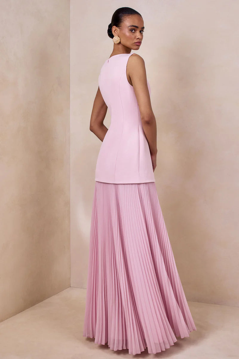 Hadley Boat-Neck Maxi Dress With Drop-Waist