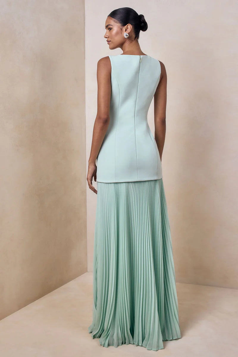 Hadley Boat-Neck Maxi Dress With Drop-Waist