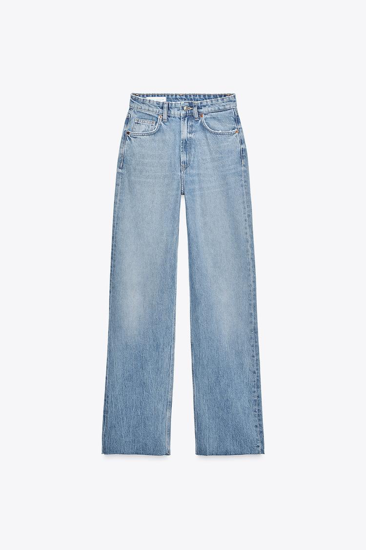 WIDE LEG JEANS TRF MET HIGH WAIST