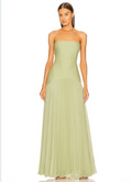 Willow | Strapless Pleated Maxi Dress
