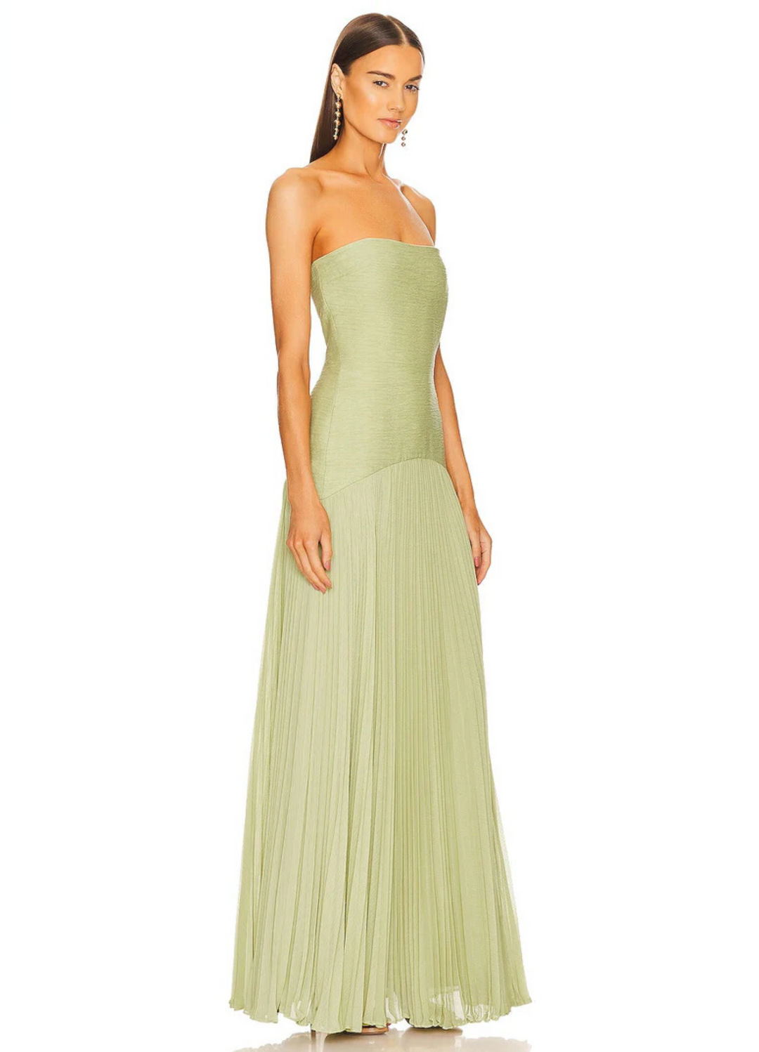 Willow | Strapless Pleated Maxi Dress