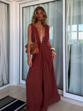 Aria Lace Up Jumpsuit