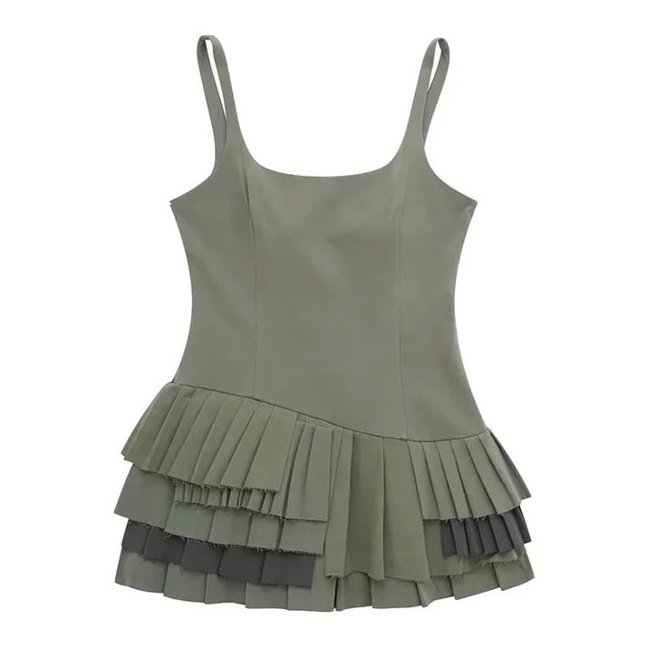 Mira Pleated Mini Dress