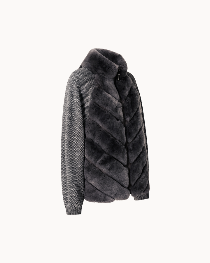 Cenya Fur Jacket - Frosted Greige