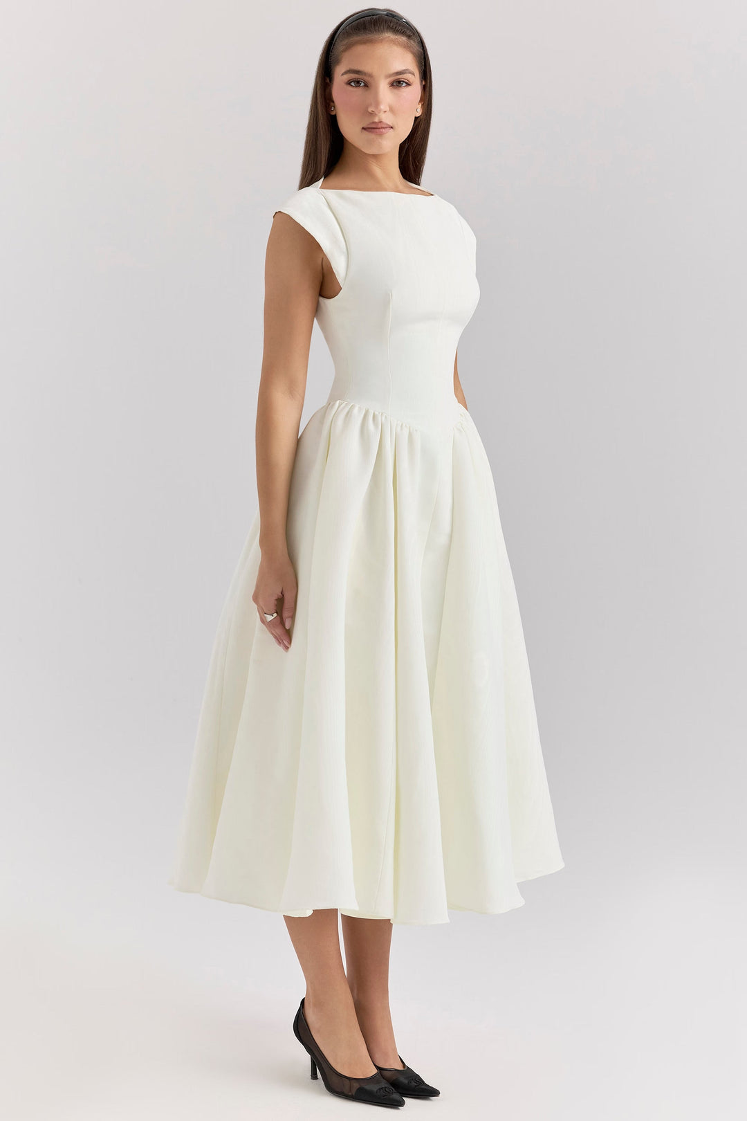 IVORY MIDI DRESS