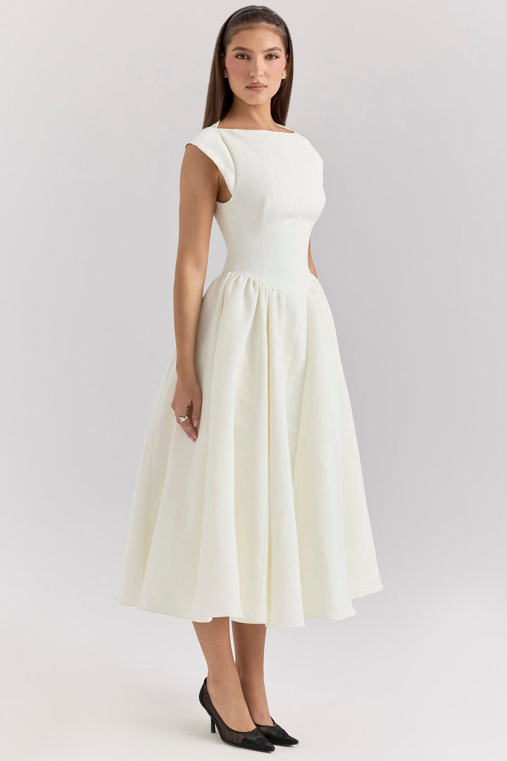 IVORY MIDI DRESS