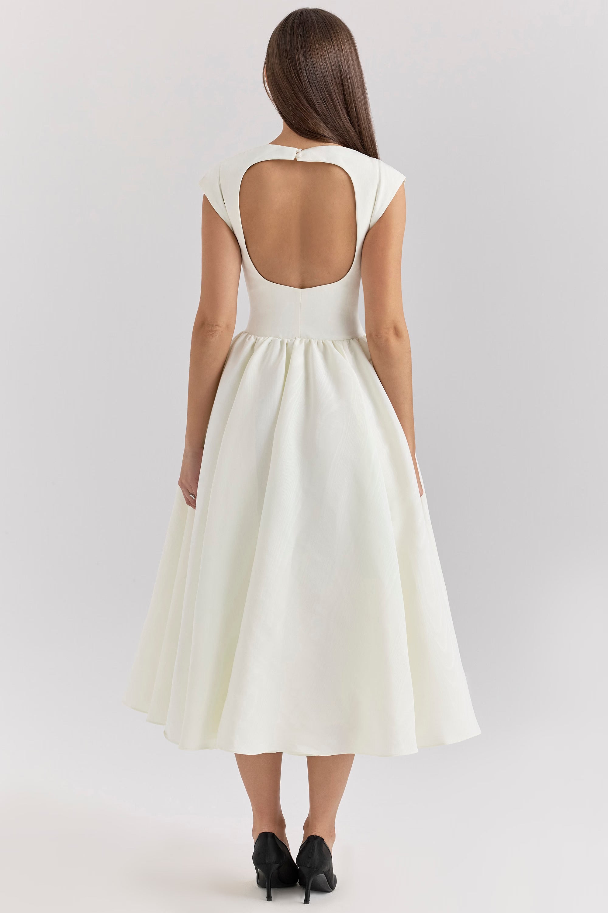Cassiane Robe Mi-Longue - Ivoire