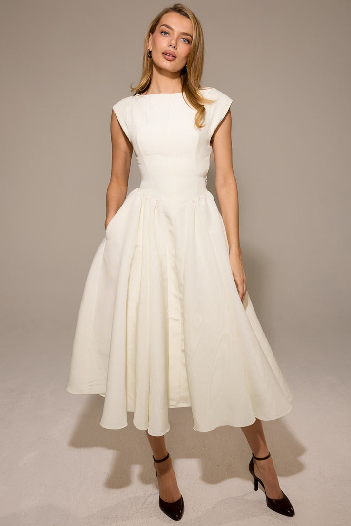 IVORY MIDI DRESS