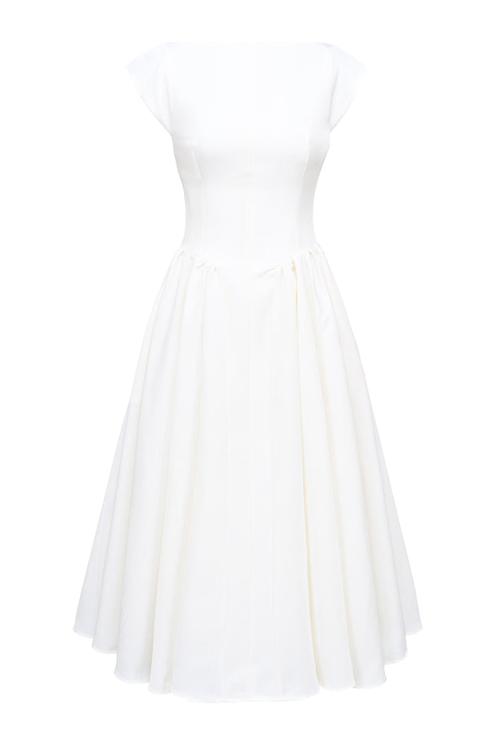 IVORY MIDI DRESS