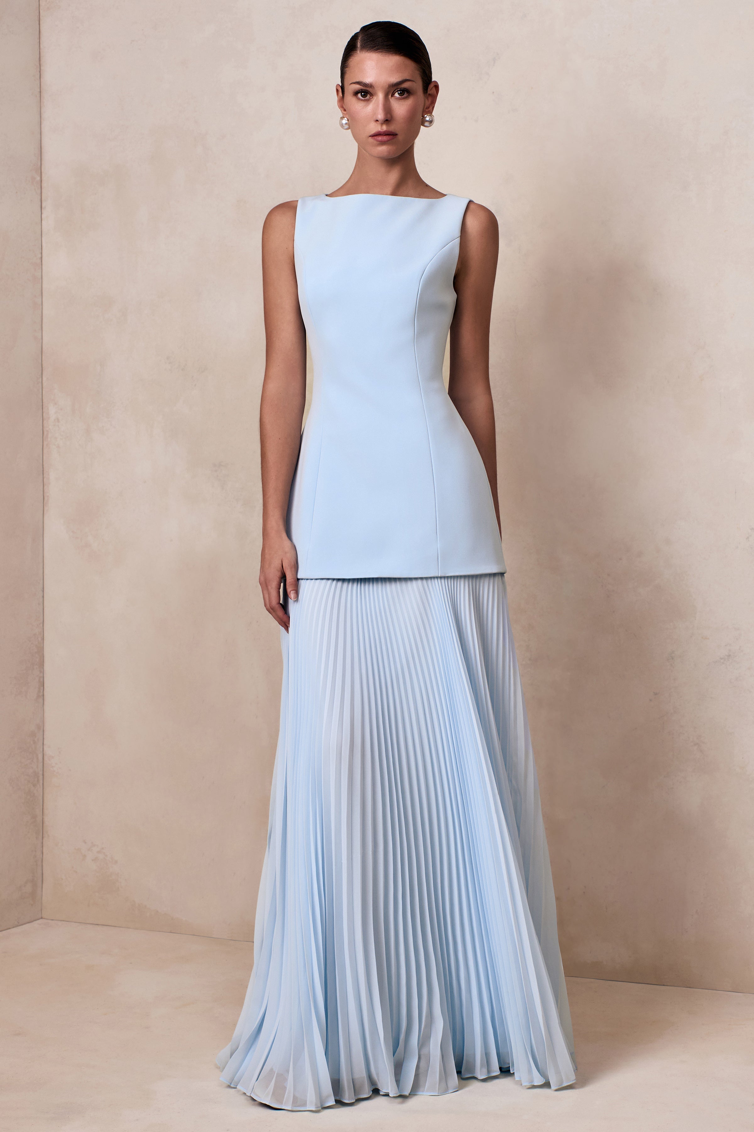 Hadley Boat-Neck Maxi Dress With Drop-Waist