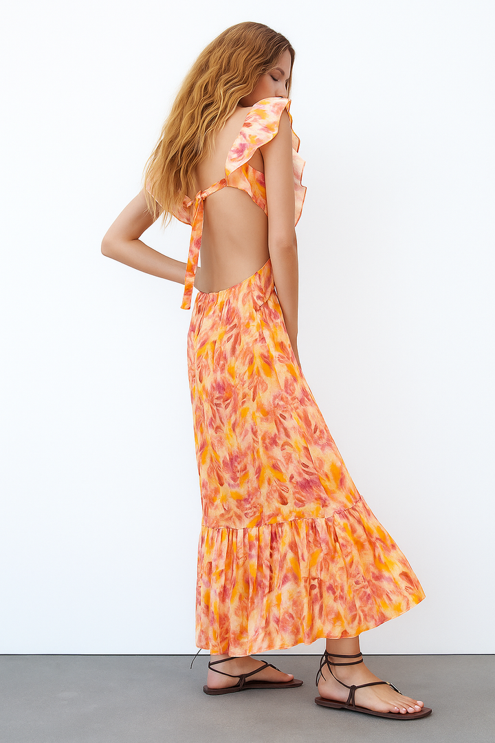 Cici | Maxi Ruffle Dress