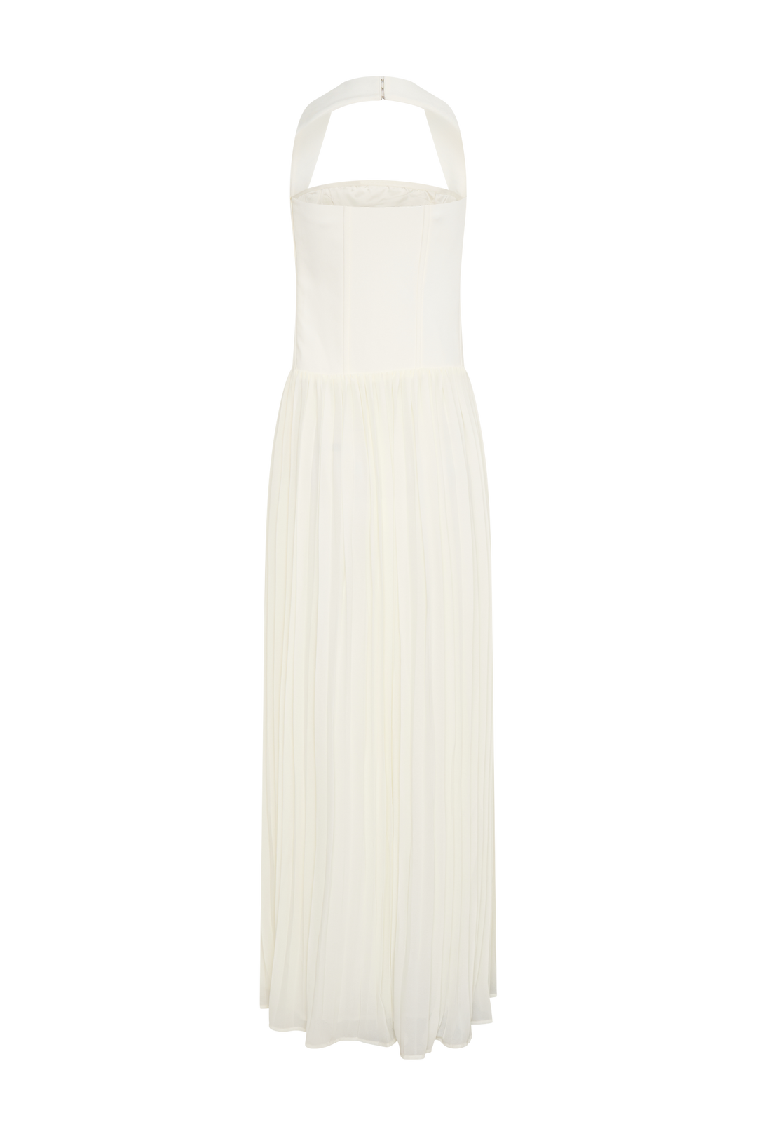 Stacie Pleated Halter Maxi Dress