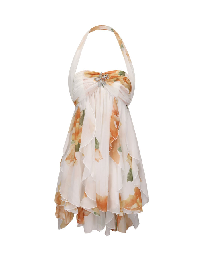 Talia | Floral Halter Mini Dress
