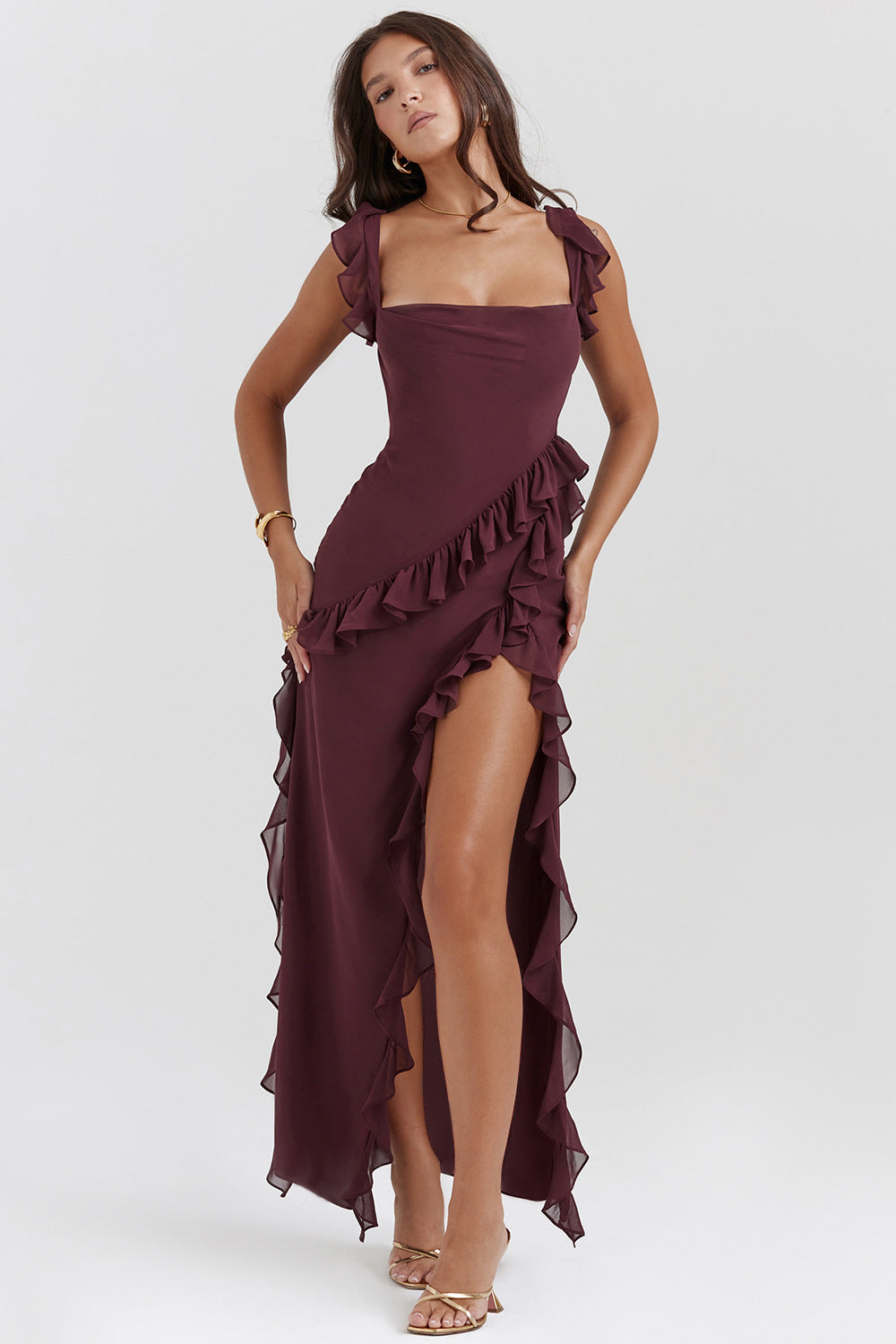 AMIRA RUFFLE MAXI DRESS