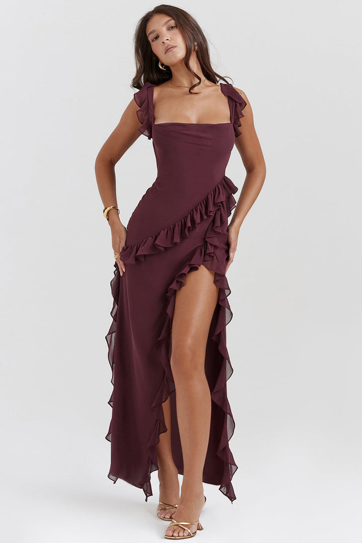 AMIRA RUFFLE MAXI DRESS