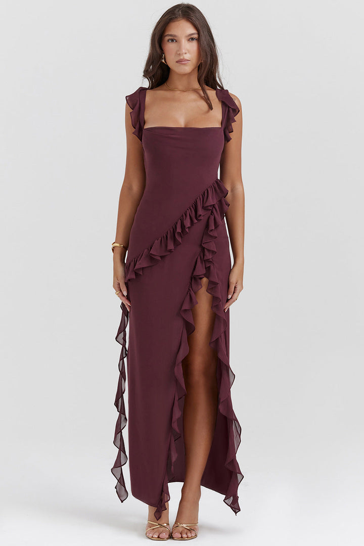 AMIRA RUFFLE MAXI DRESS