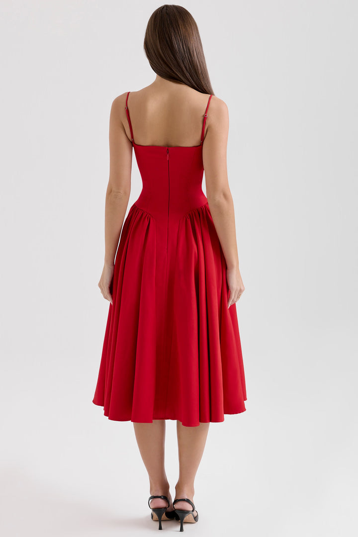 Arianna Corset Summer Midi Dress