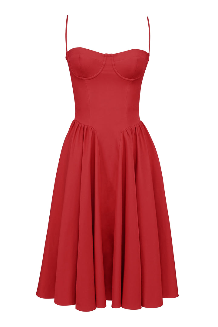 Arianna Corset Summer Midi Dress