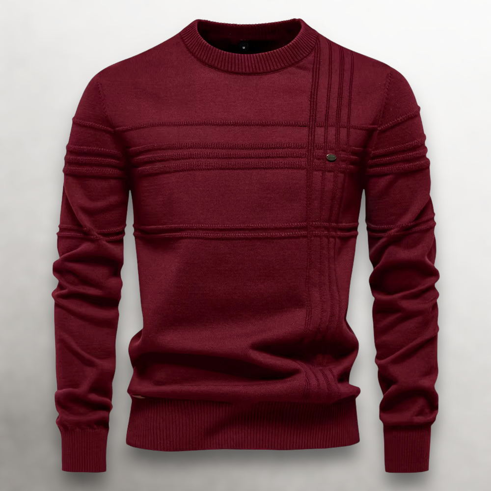 Sullivan Grid-Knit Cotton Sweater