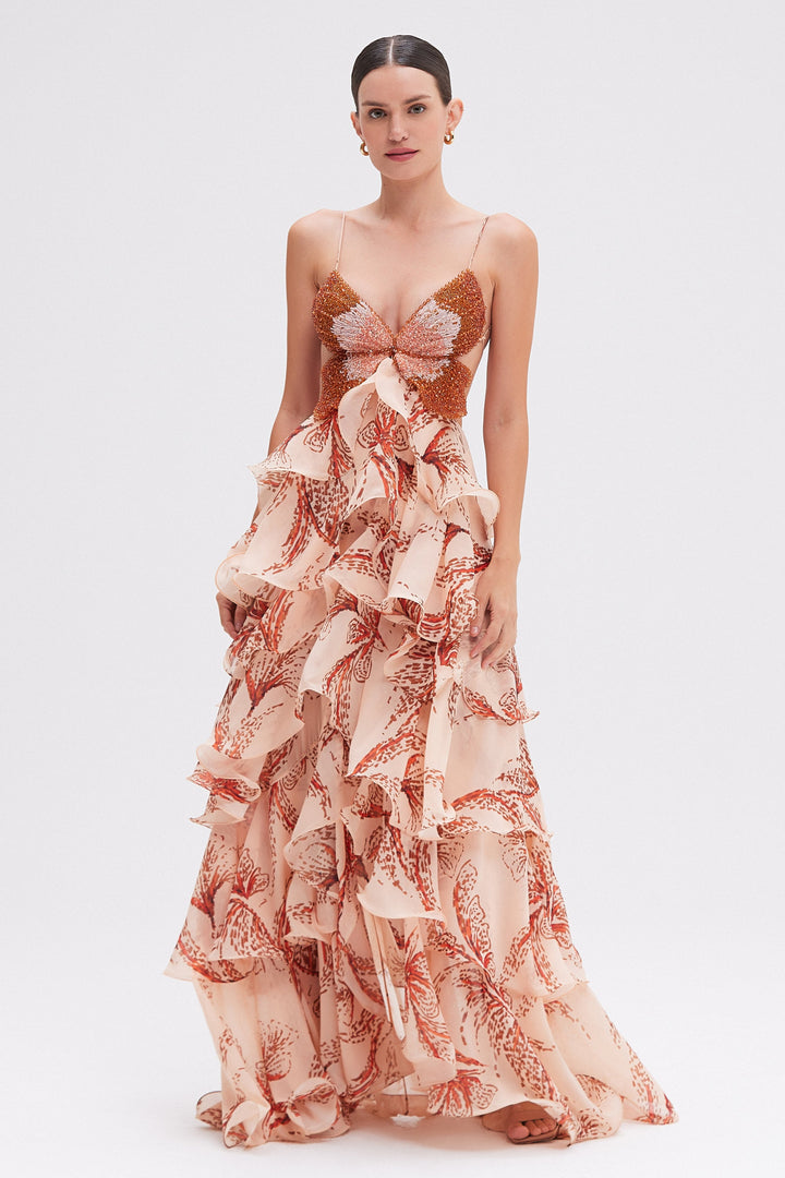 SUNSET BUTTERFLY MAXI DRESS