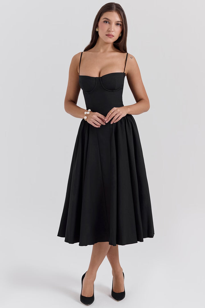 Arianna Corset Summer Midi Dress
