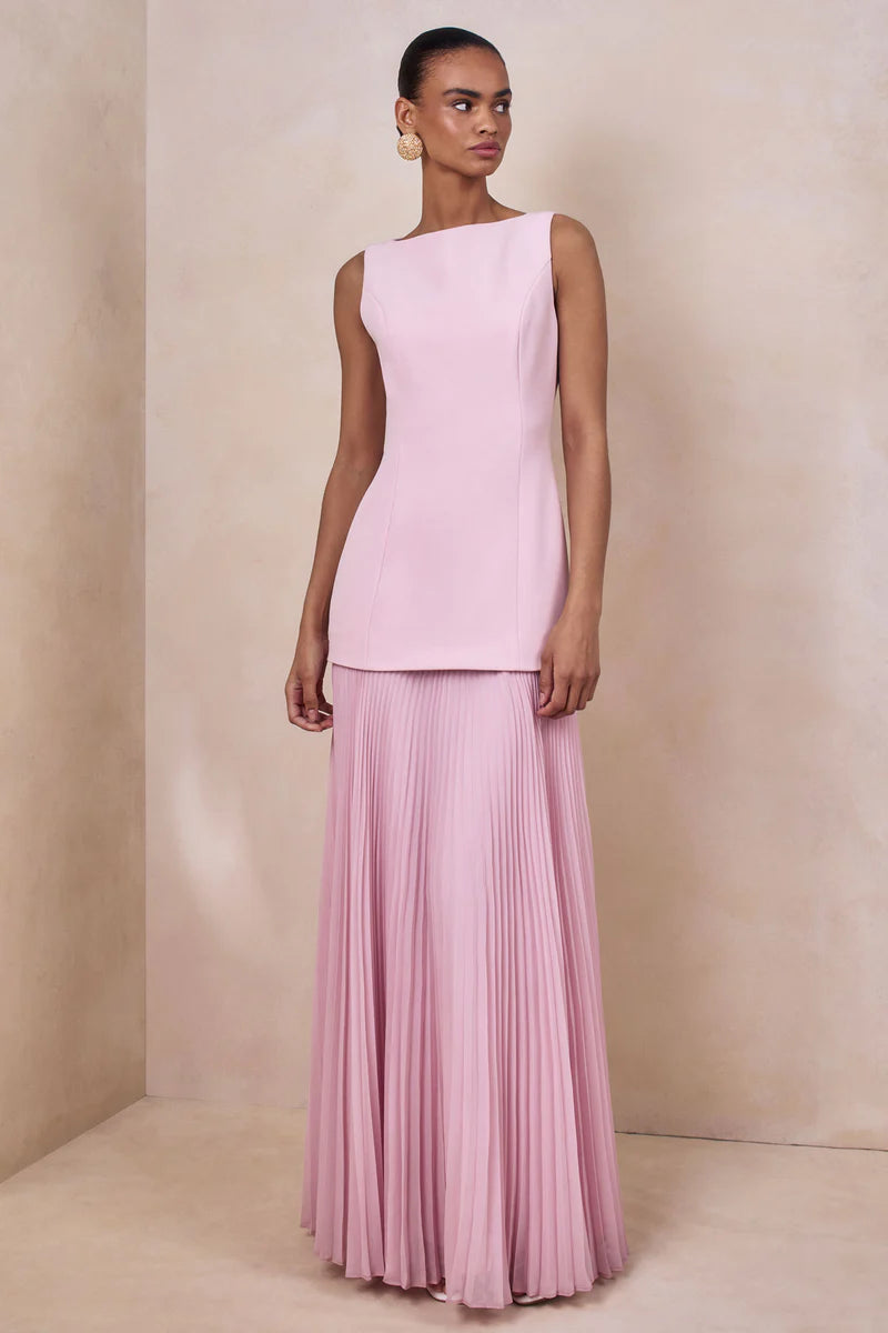 Hadley Boat-Neck Maxi Dress With Drop-Waist