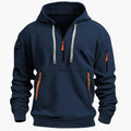Men's Hoodie with Adjustable Hood and Zipper Pockets