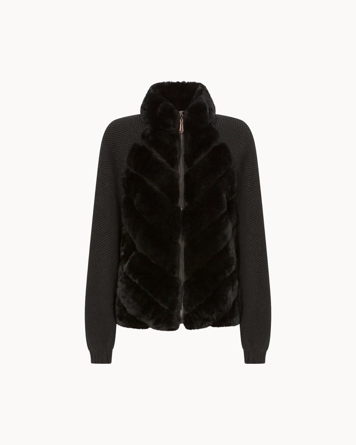 Cenya Fur Jacket - Frosted Greige