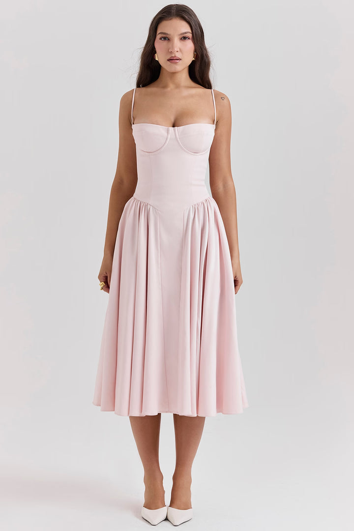 Arianna Corset Summer Midi Dress