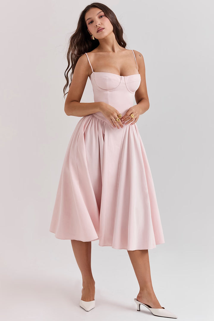 Arianna Corset Summer Midi Dress
