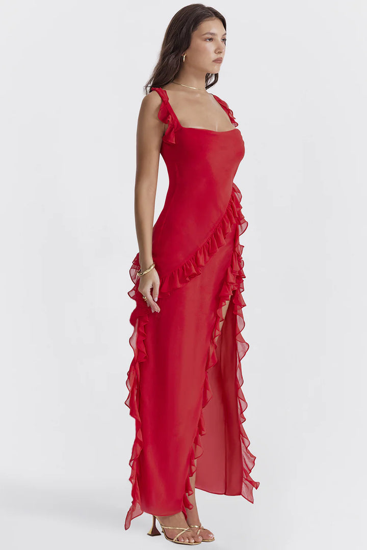 AMIRA RUFFLE MAXI DRESS