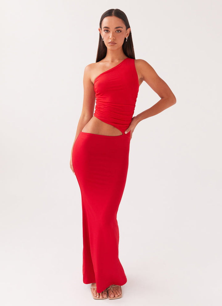 Seranella One Shoulder Maxi Dress