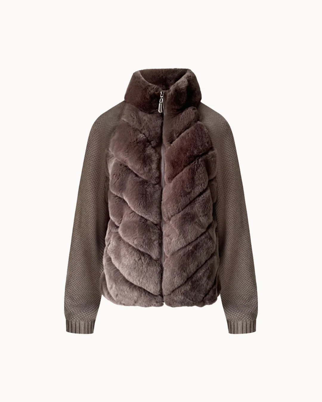 Cenya Fur Jacket - Frosted Greige