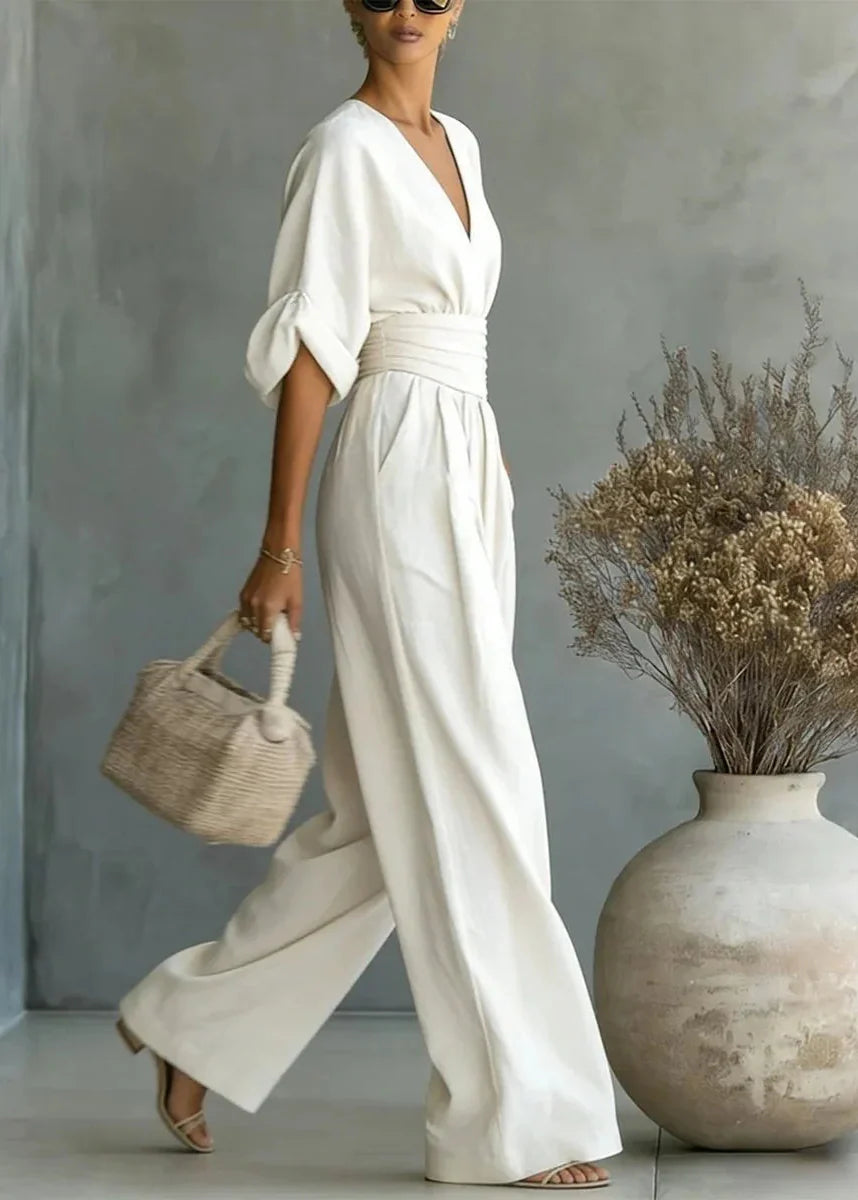 Essential V-neck Waist Jumpsuit